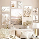 Axyaa Beach Shell Landscape Canvas Art Print for Nordic Living Room Decor