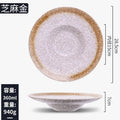 Axyaa Ceramic Tableware Set: Straw Hat, Western, Japanese, Retro Design for Salad & Dessert