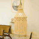 Axyaa Macrame Cotton Rope Lamp Shade Chandelier Nordic Handmade Chic Boho Decor