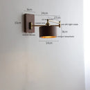 Axyaa Walnut Ash Wood LED Wall Sconce with Pull Chain Switch for Indoor Lighting