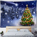 Axyaa Aurora Night View Christmas Tree Tapestry for Festive Home Decor
