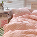 Axyaa Solid Purple Bedding Set - Soft Polyester Bed Linen Twin Queen Full Size