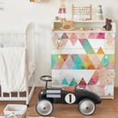 Axyaa Cloud Rain Geometry Triangles PVC Tile Sticker for Home Decor