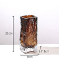 Axyaa Glass Vase Hydroponic Flower Pot Desk Decor Floral Arrangement Vase