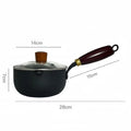 Axyaa Wooden Handle Induction Milk Pot - Ideal for Whipped Cream, Boiling Water, Soup
