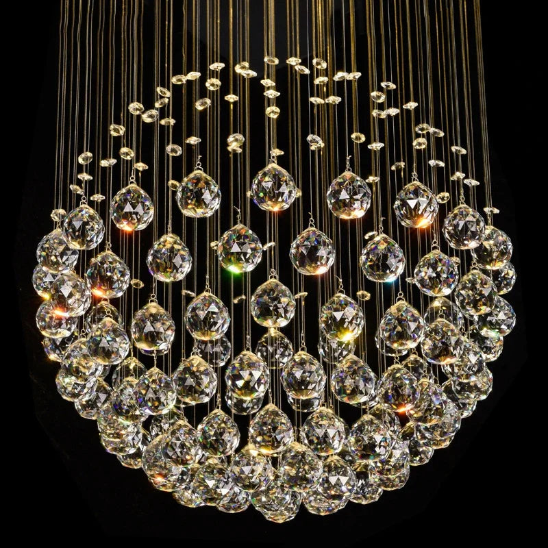 Axyaa Crystal Ball LED Chandelier for Home Decor