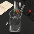 Axyaa Glass Straws Set with Christmas Design, 8-Pack with Cleaning Brush