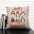 Animal Penguin Cushion Cover 45x45, Axyaa Brand - Cute & Funny Decorative Pillowcase