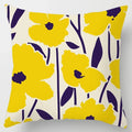 Axyaa Yellow Flower Pillowcase for Home Sofa Lumbar Cushion