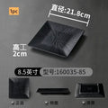 Axyaa High-Quality Black Melamine Square Snack Plate for Home Dining