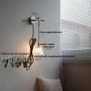 Axyaa White Glass LED Wall Lights with Pull Chain Switch - Nordic Modern Bedside Lamp