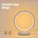 Axyaa Circular LED Wrought Iron Table Lamp - Nordic Style Three Tone Light