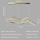 Axyaa Stainless Steel LED Chandelier: Modern Rose Gold Luminaire for Living & Dining Room