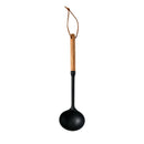 Axyaa Black Silicone Wooden Handle Kitchen Utensils Set