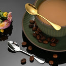 Axyaa Mini Gold Spoon Set for Coffee, Dessert, Tea - 6Pcs Stainless Steel Kitchen Accessories