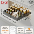 Axyaa Slide Out Cabinet Organizer Metal Drawers Storage Adjustable Shelves