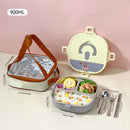 Axyaa Stainless Steel Bento Lunch Box Set with 4 Compartments