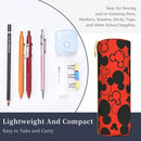 Axyaa Leather Mickey Minnie Pencil Case Big Capacity for Students School Gifts