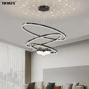 Axya Dimmable Gold Black LED Chandelier for Modern Indoor Lighting