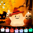 Axyaa RGB Ghost Night Light Rechargeable Lamp for Kids - Cute Halloween Desktop Decor