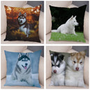 Siberian Husky Pillowcase - Axyaa Animal Cushion Cover, Decor, Cute, Dog Print