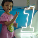 Light-Up Neon Number Signs by Axyaa with Dimmer - USB Powered