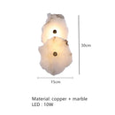 Axyaa Marble Wall Lamp LED Sconce Copper Accent Art Deco Light