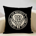Axyaa Skull Head Pillow Cover Black Cartoon Design 45x45cm