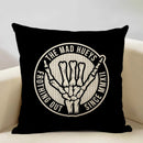 Axyaa Skull Head Pillow Cover Black Cartoon Design 45x45cm