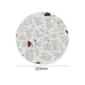 Axyaa Terrazzo Coasters Set - Modern Ceramic Stone Drink Mats for Coffee Table