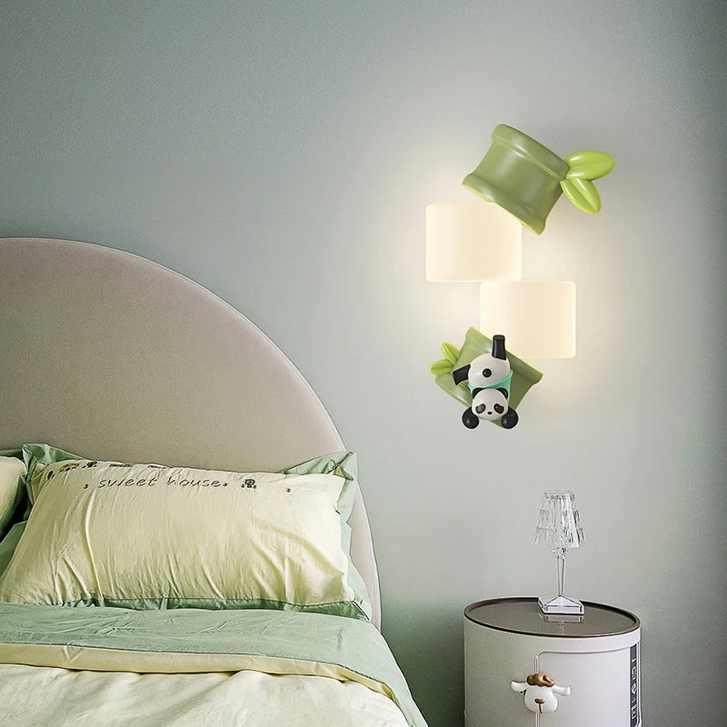 Axyaa Cute Animal Nursery Wall Lamp for Kids Room Décor