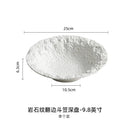 Axyaa Stone Pattern Porcelain Deep Bowl for High-end Dining