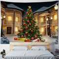 Axyaa Aurora Night View Christmas Tree Tapestry for Festive Home Decor