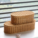 Axyaa Bohemian Rattan Storage Box: Dust-proof Cutlery Frame, Kitchen Organizer & Home Decor