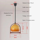 Axyaa Nordic Retro Orange Glass Pendant Chandelier LED Decoration