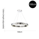 Axyaa Chrome Round Water Ripple Chandelier: Modern Luxury Living Room Statement Piece
