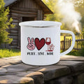 Axyaa Couple Bear Enamel Mug - Valentine's Coffee Cup Gift
