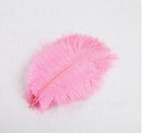 Axyaa Nordic Feather Tree Lamp Table - Pink White Ostrich Feather Bedside Wedding Light