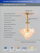 Axyaa French Flower Chandelier Bedroom Dining Room Crystal Lamp