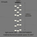 Axyaa Oval Ball Chandelier: Nordic Minimalist High-rise Staircase Lighting