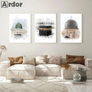 Axyaa Islamic Canvas Art Print Mecca Kaaba Bohemia Decor