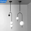 Axyaa Nordic Glass Ball Chandelier Ceiling Pendant for Home Decor & Hospitality Lighting