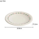 Axyaa Floral Patterns Ceramic Plate Set
