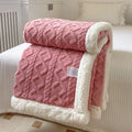 Axyaa Cozy Double Layer Fleece Blanket | Soft Plush Throw for Sofa Bed