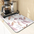 Axyaa Flowers Pattern Diatomaceous Earth Drying Mat Kitchen Accesories