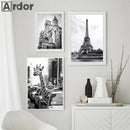 Axyaa Giraffe Eiffel Tower Canvas Art Print Modern Home Decor