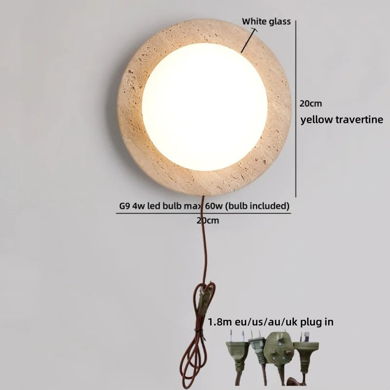 Axyaa Glass White LED Wall Lamp for Living Room & Bathroom Mirror Lighting