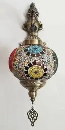 Axyaa Handcrafted Stained Glass Wall Lamp Art Deco Decor Globe Fixture