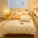 Axyaa Winter Engraved Milk Fleece Quilt Cover Double-Sided Coral Fleece Single