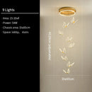 Axyaa Butterfly Acrylic Stair Chandelier | Modern LED Living & Dining Room Hanging Lamp